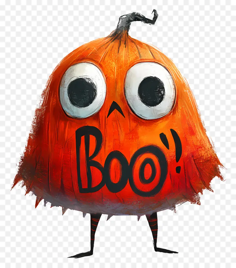 Abucheo De Halloween，Personaje De Calabaza PNG