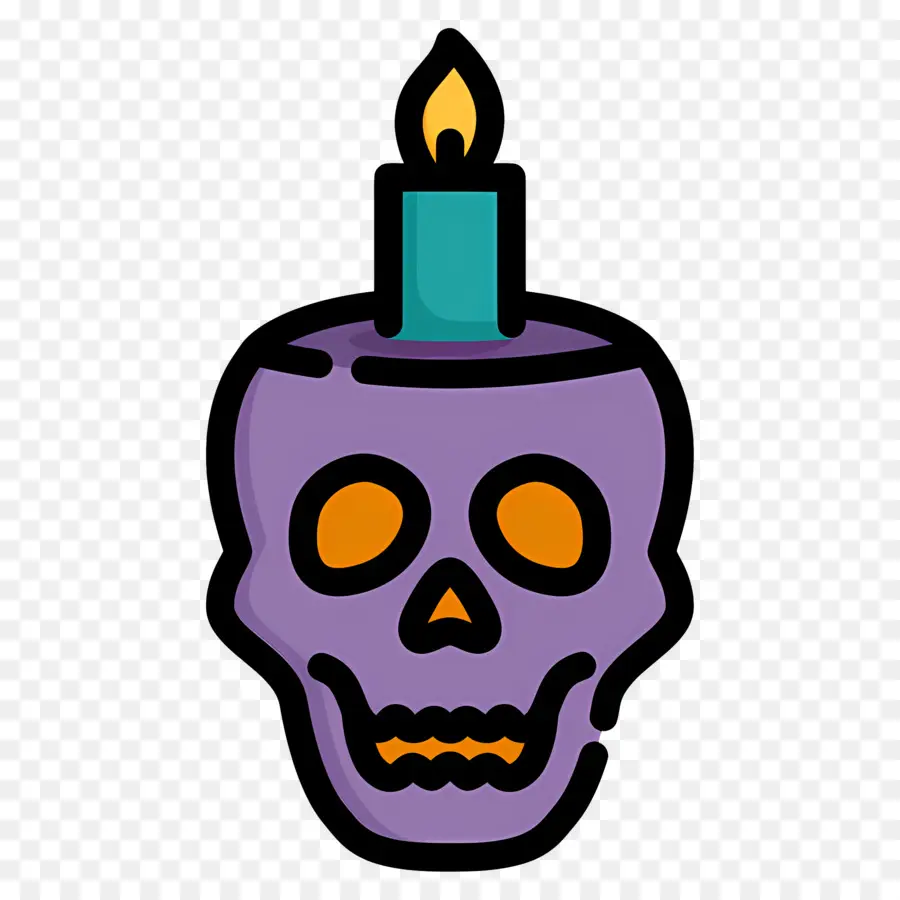 Velas De Halloween，Vela Calavera PNG