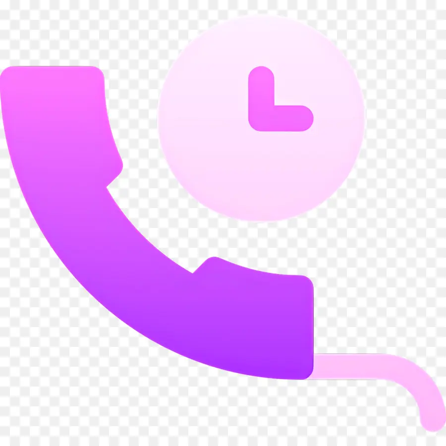 Símbolo De Llamada Telefónica，Teléfono Con Reloj PNG