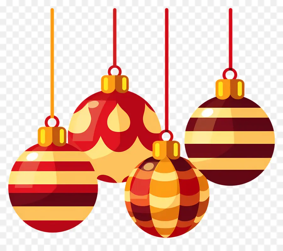 Bolas De Navidad Colgantes，Adornos Navideños PNG