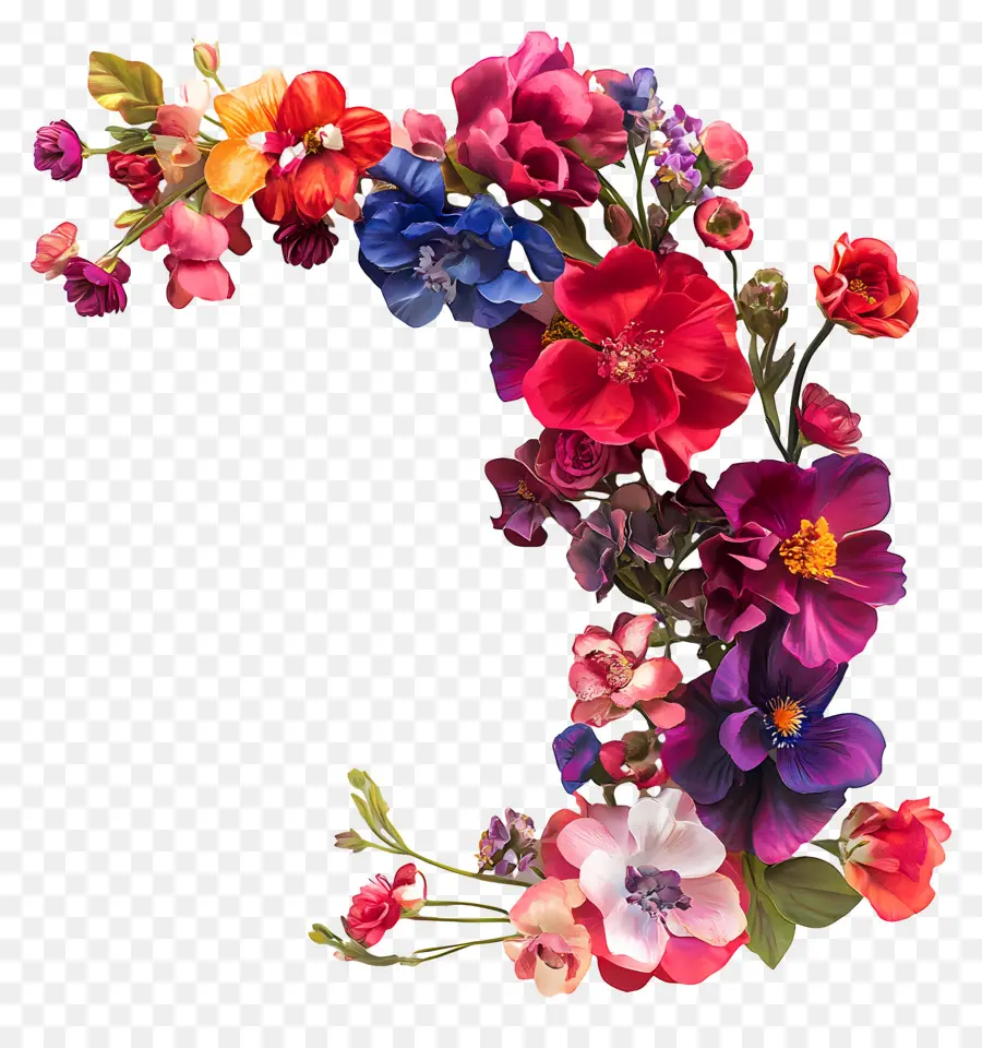 Flores De Boda，Flores Vibrantes PNG