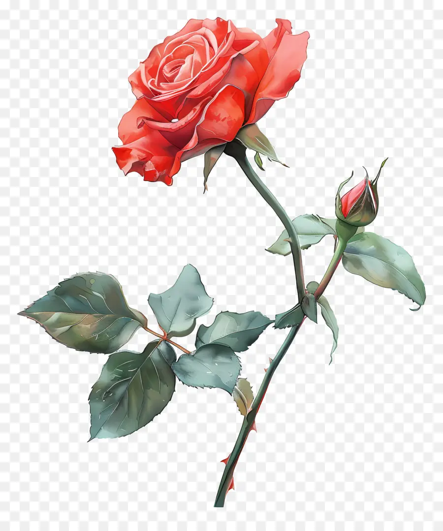 Rosa Acuarela，Rosas PNG