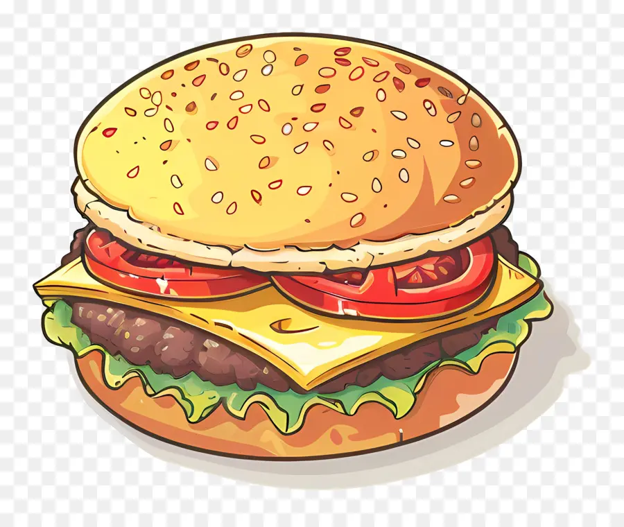 Hamburguesa Animada，Hamburguesa Con Queso PNG