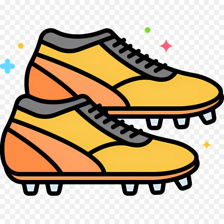 Botas De Futbol，Zapatos De Fútbol Amarillos PNG