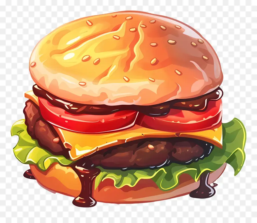 Hamburguesa Animada，Hamburguesa Con Queso PNG