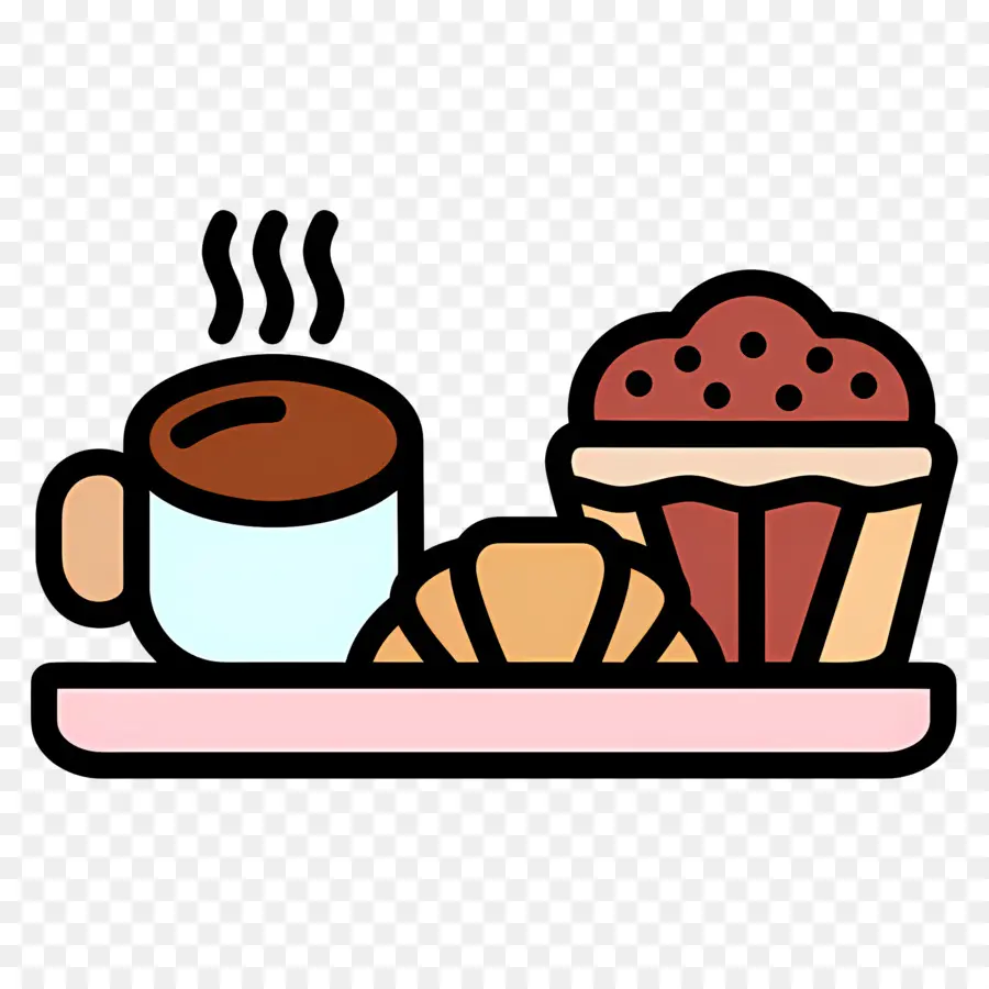 Desayuno Cafe，Café Y Muffin PNG