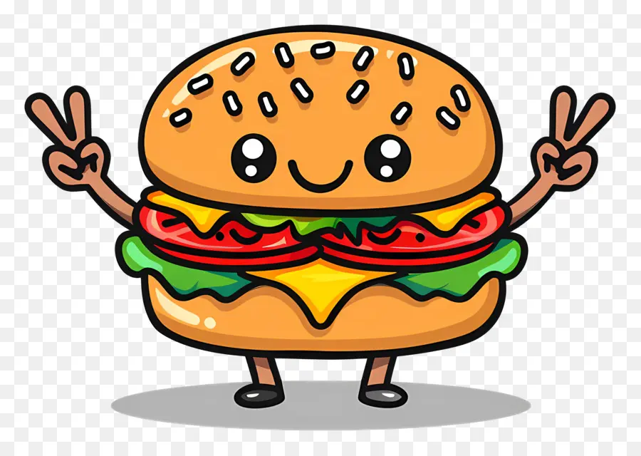 Hamburguesa Animada，Hamburguesa De Dibujos Animados PNG