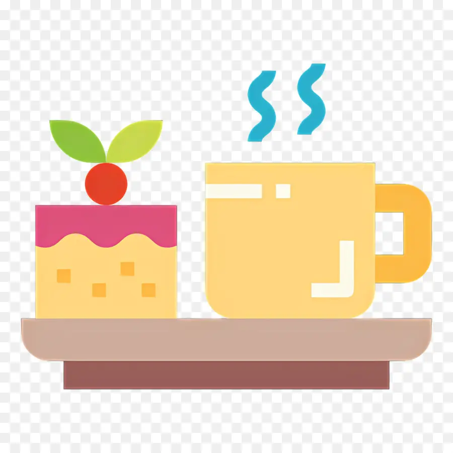 Desayuno Cafe，Café Y Pastel PNG