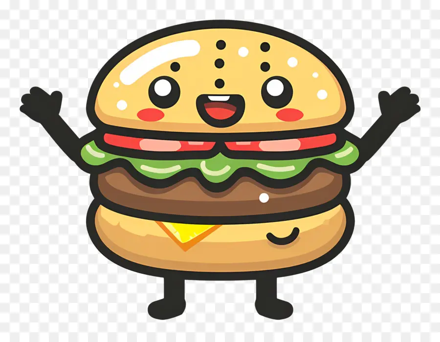 Hamburguesa Animada，Hamburguesa De Dibujos Animados PNG