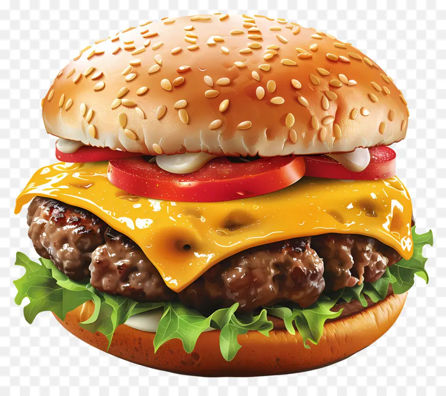 Hamburguesa Animada，Hamburguesa Con Queso PNG