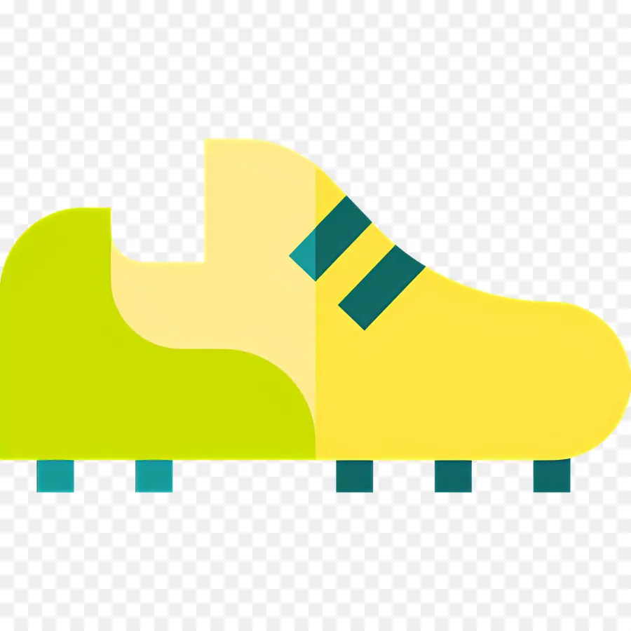 Botas De Futbol，Bota De Fútbol Verde Y Amarilla PNG