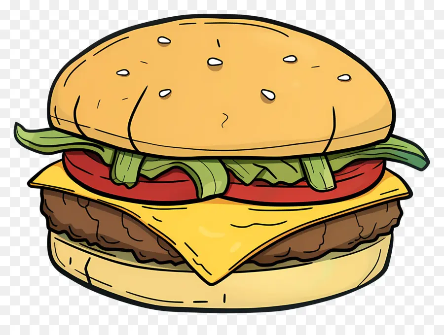 Hamburguesa Animada，Hamburguesa Con Queso PNG