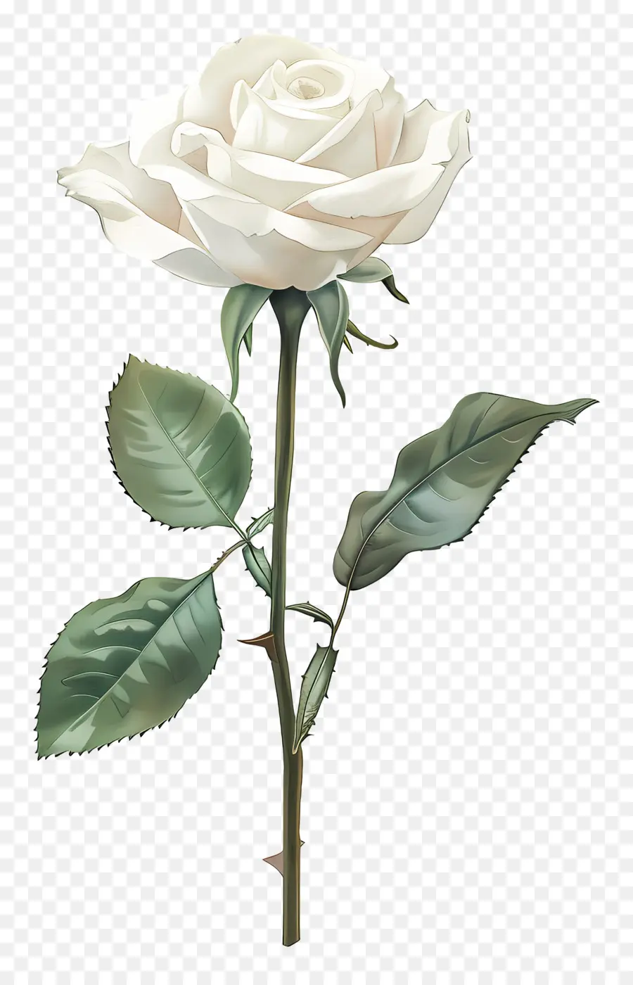 Rosa Acuarela，Rosa Blanca PNG