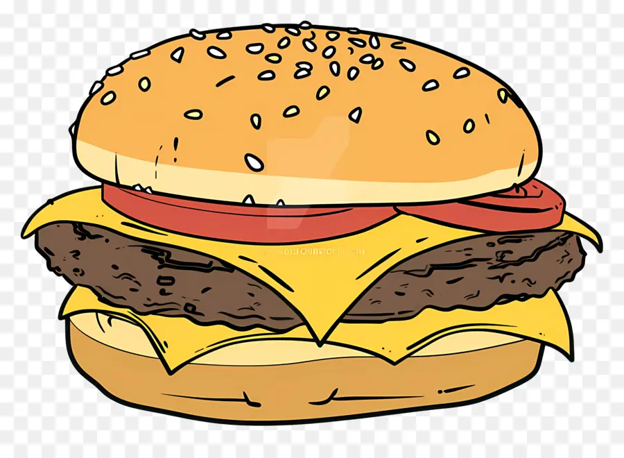 Hamburguesa Animada，Hamburguesa Con Queso PNG