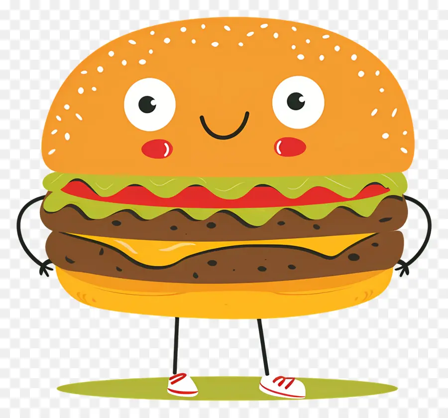 Hamburguesa Animada，Hamburguesa De Dibujos Animados PNG