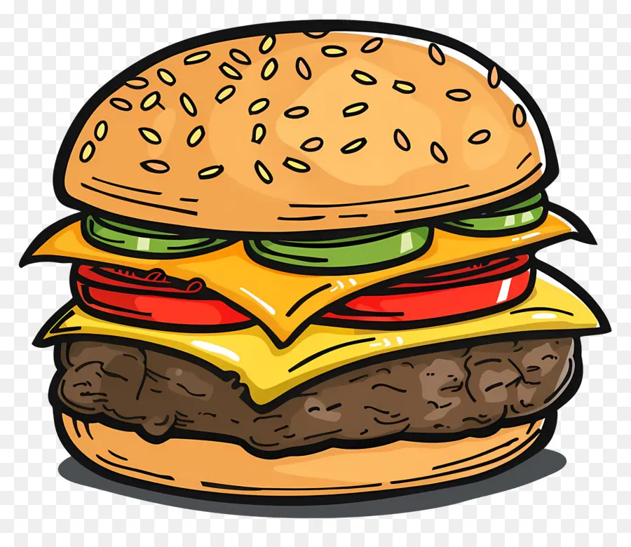 Hamburguesa Animada，Hamburguesa Con Queso PNG