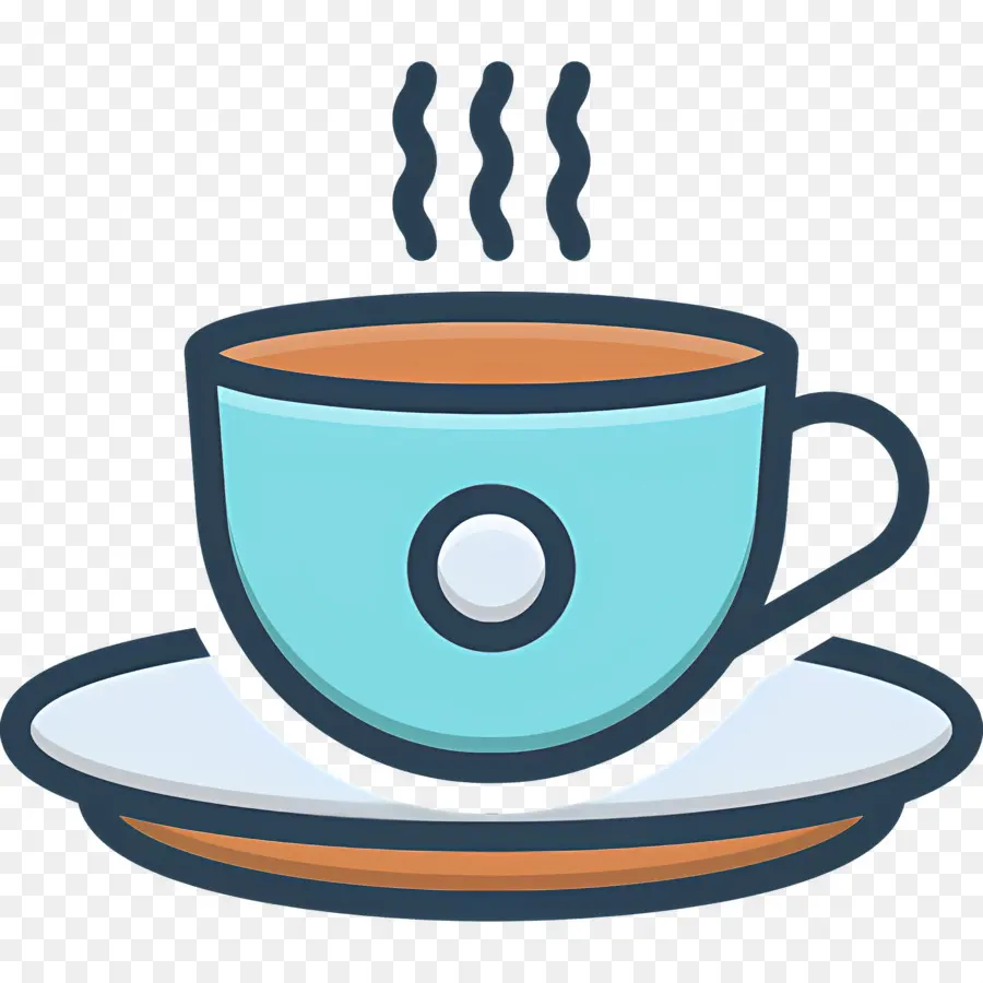 Café Al Vapor，Taza De Café Amarilla PNG