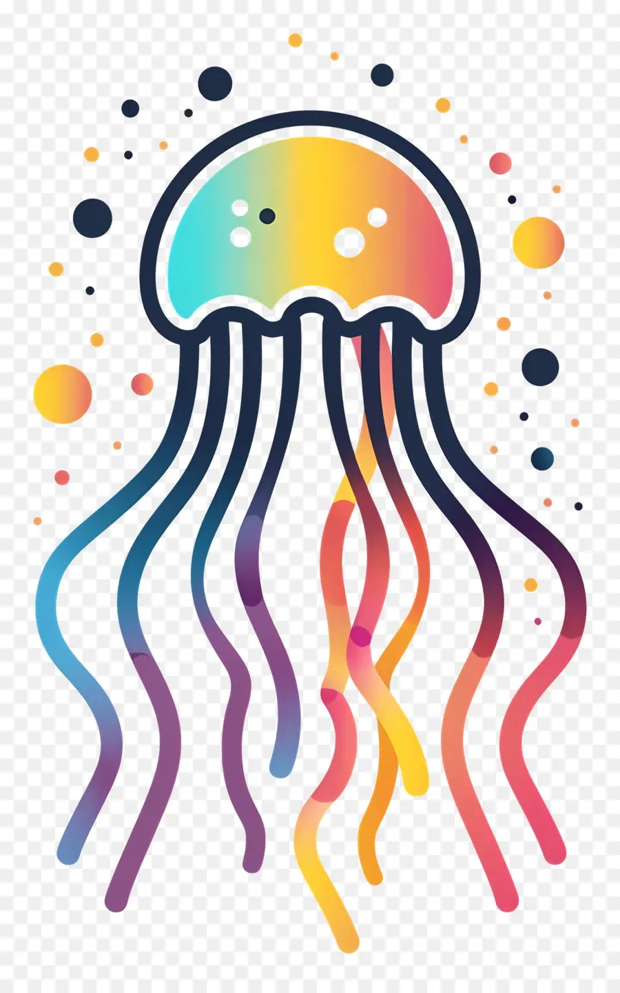 Medusas，Medusas Coloridas PNG