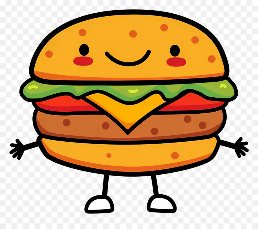 Hamburguesa Animada，Hamburguesa De Dibujos Animados PNG