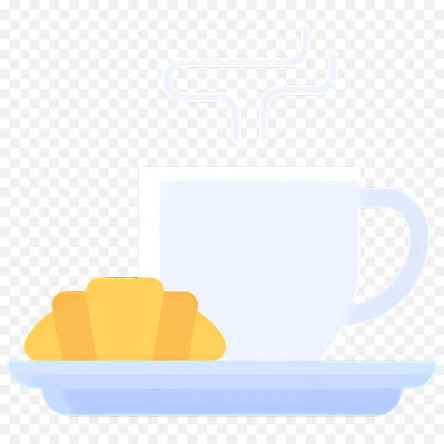 Desayuno Cafe，Café Y Croissant PNG