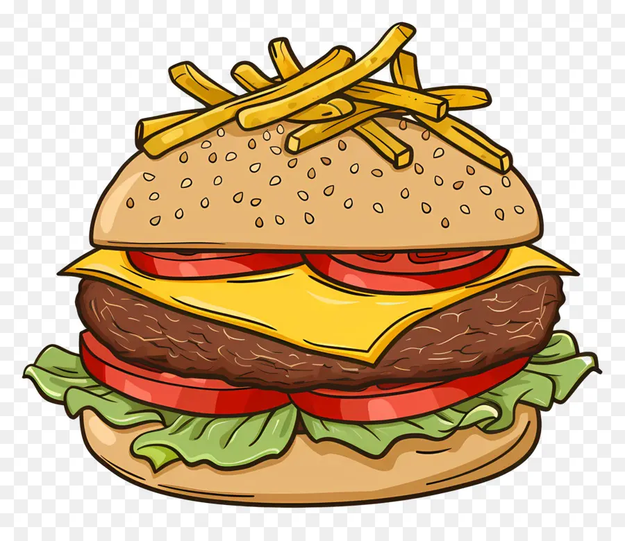 Hamburguesa Animada，Hamburguesa Con Queso PNG