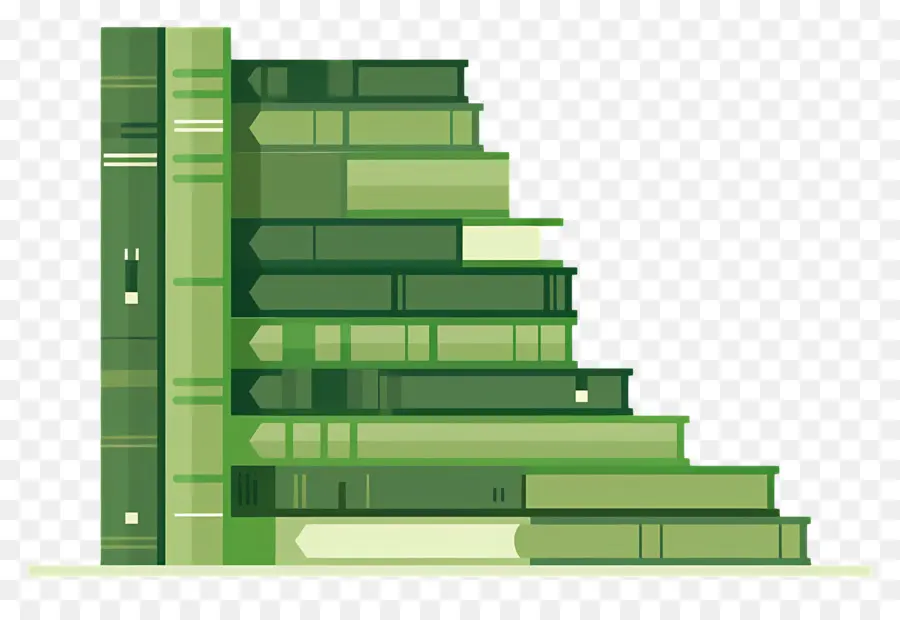 Libros Verde，Pila De Libros PNG