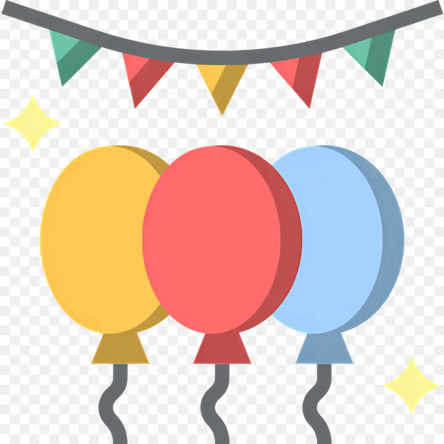 Empavesado De Cumpleaños，Globos De Fiesta PNG