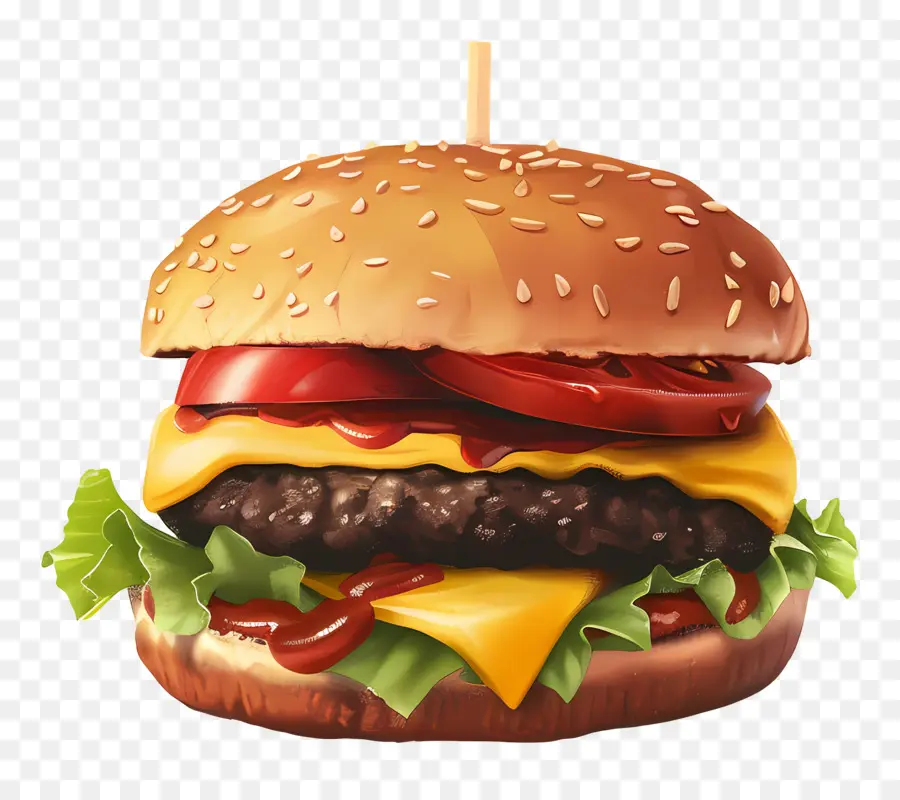 Hamburguesa Animada，Hamburguesa Con Queso PNG