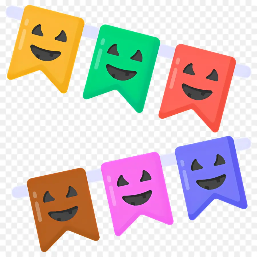 Empavesado De Halloween，Banderas De Halloween PNG