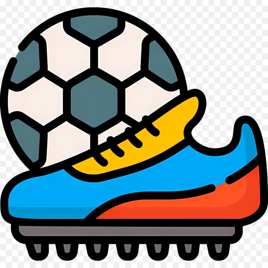 Botas De Futbol，Zapato Y Pelota De Fútbol PNG