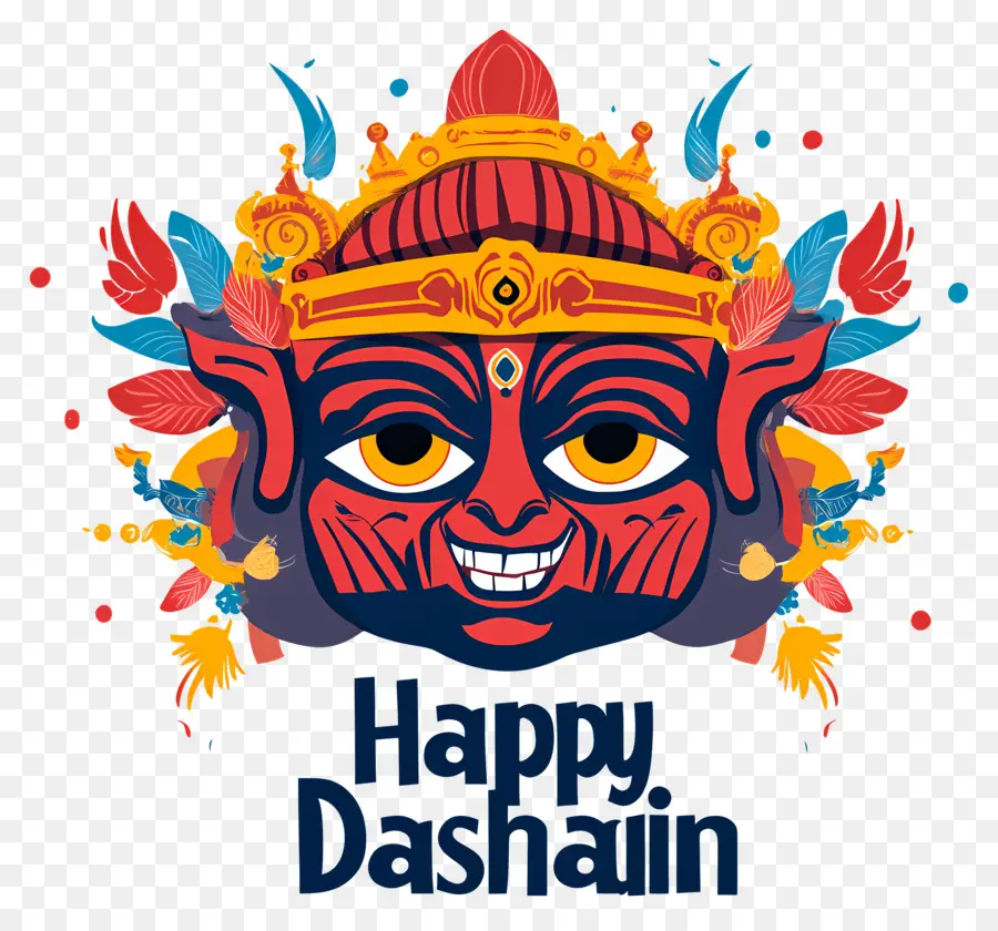 Feliz Dashain，Máscara Tradicional PNG