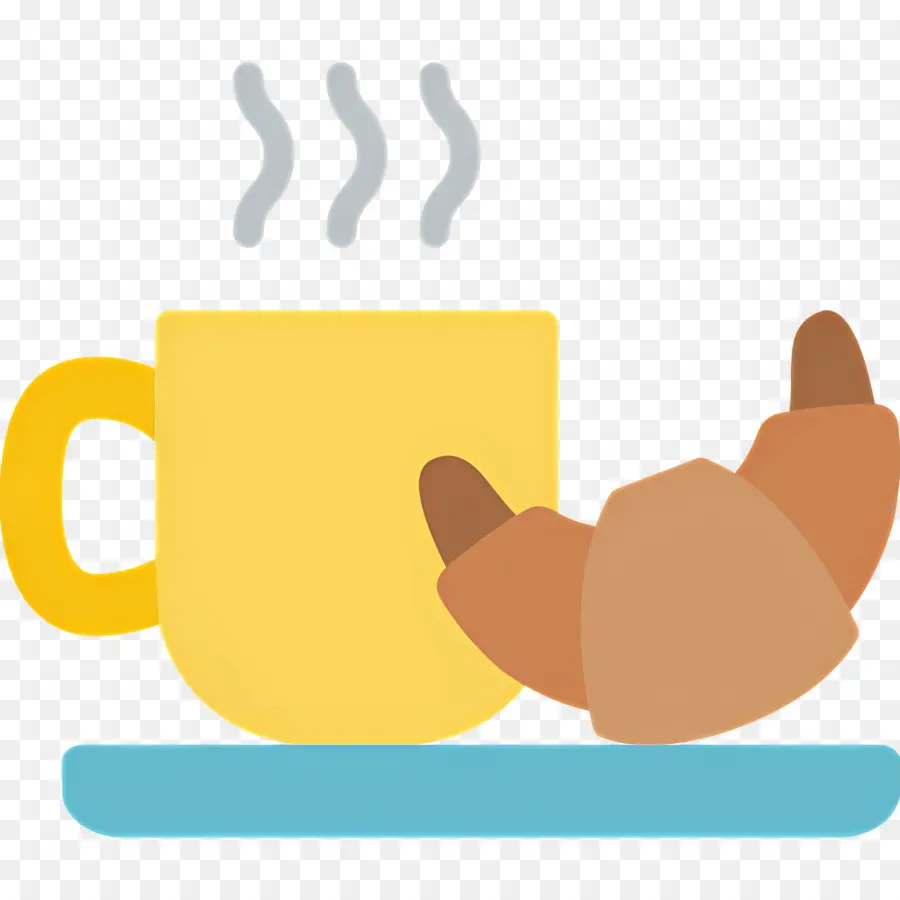 Desayuno Cafe，Taza De Café Amarilla PNG