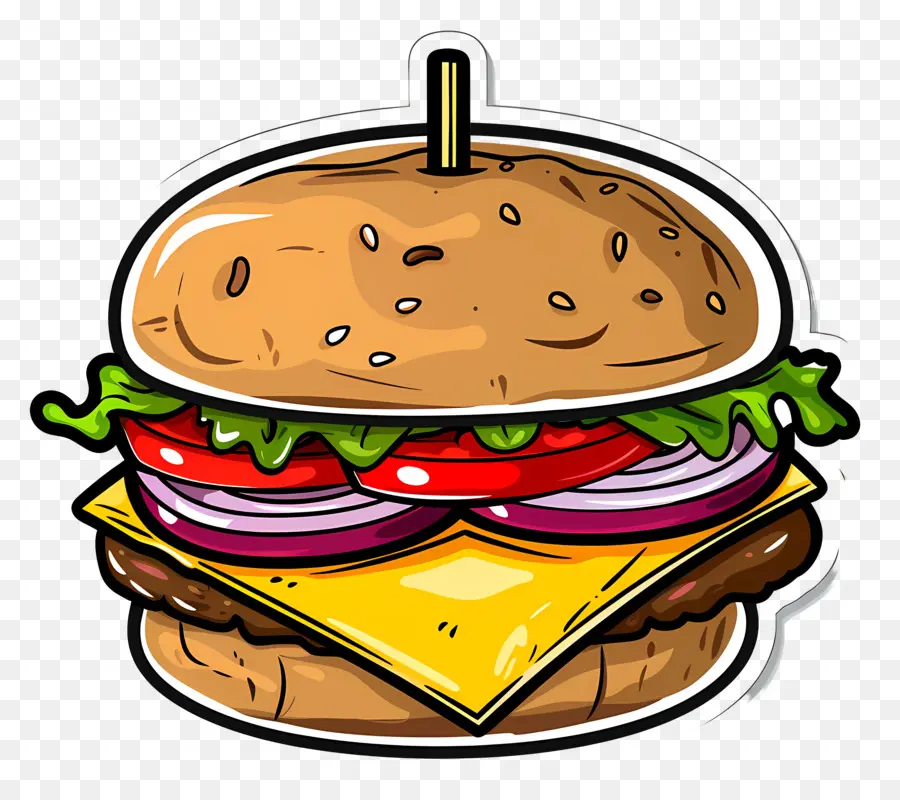 Hamburguesa Animada，Hamburguesa Con Queso PNG