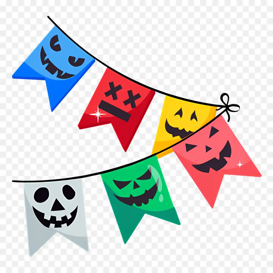 Empavesado De Halloween，Pancartas De Halloween PNG