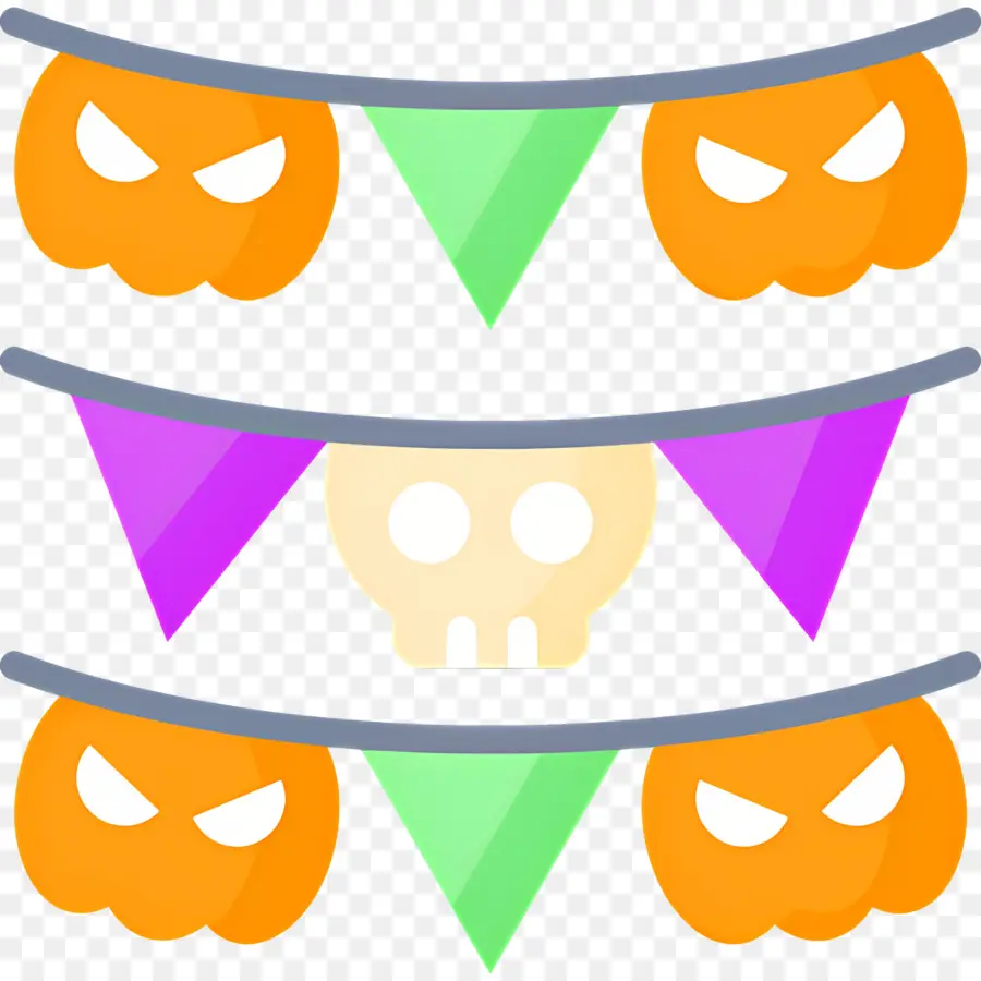 Empavesado De Halloween，Decoraciones De Halloween PNG