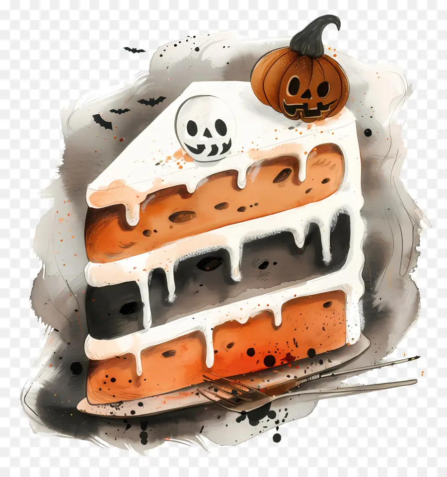 Pastel De Halloween，Postre PNG