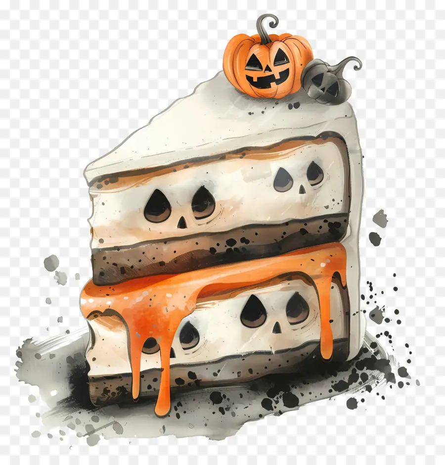 Pastel De Halloween，Postre PNG