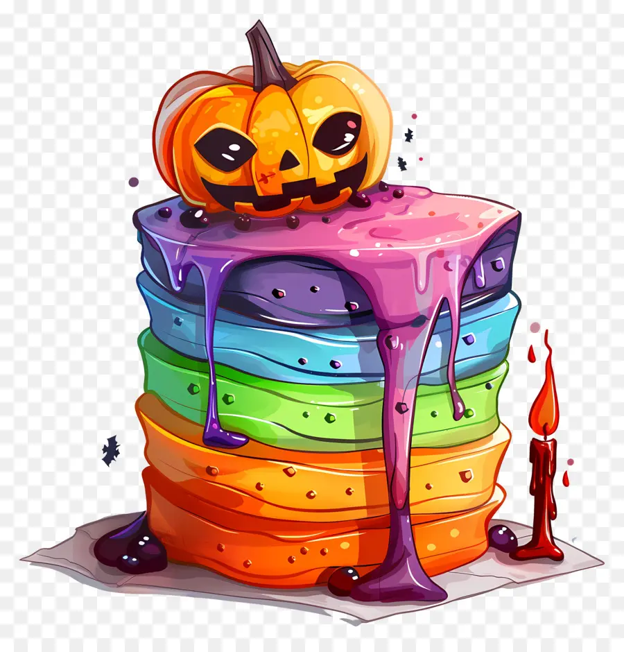 Pastel De Halloween，Calabaza PNG