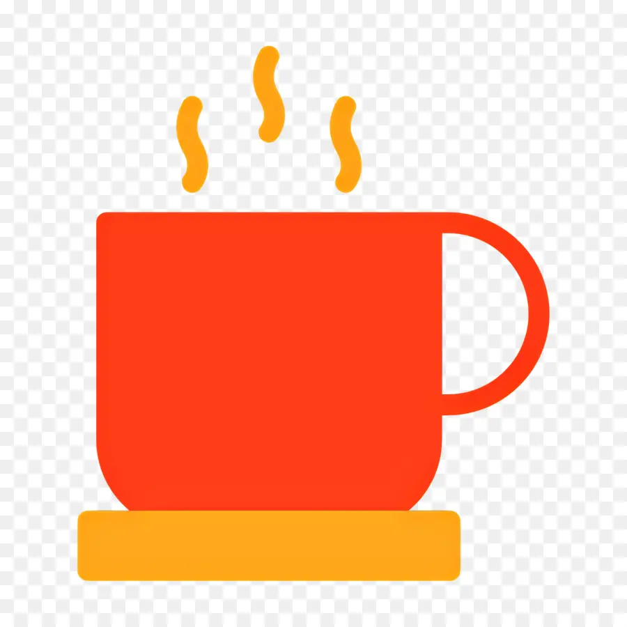 Café Al Vapor，Taza De Café Amarilla PNG