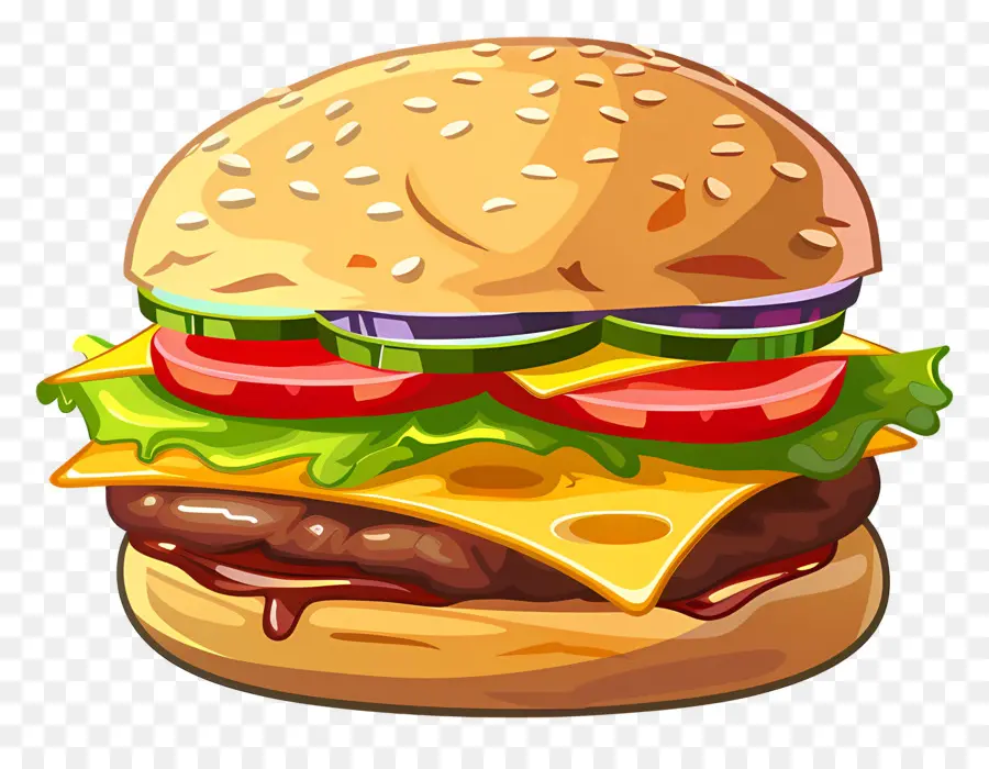 Hamburguesa Animada，Hamburguesa Con Queso PNG