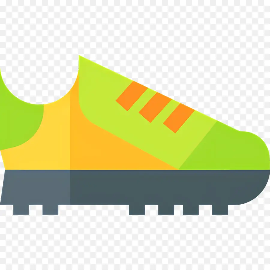 Botas De Futbol，Bota De Fútbol Verde Y Amarilla PNG