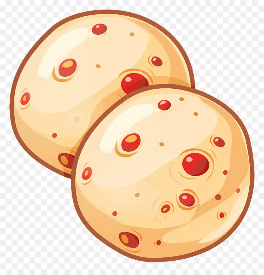 Galletas，Galletas Con Puntos Rojos PNG