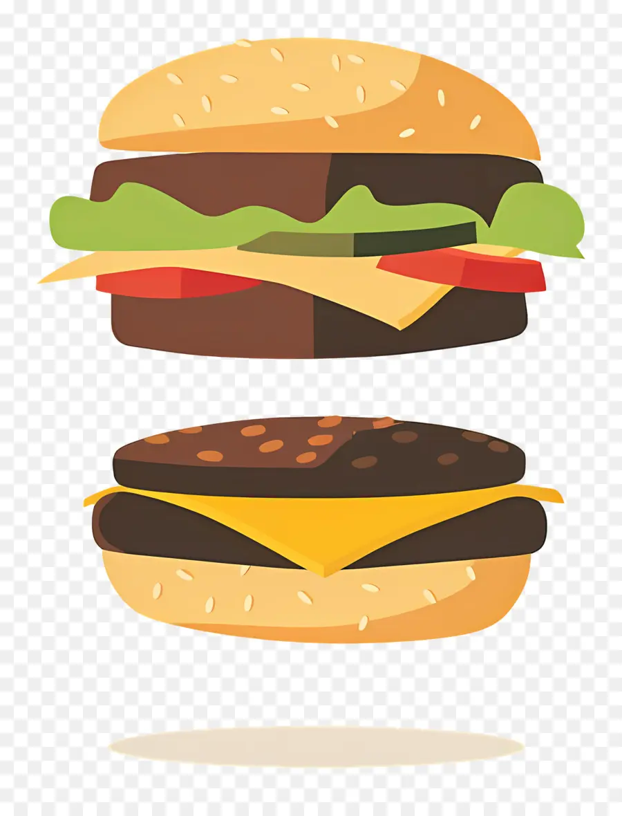 Hamburguesa Animada，Hamburguesa Con Capas PNG