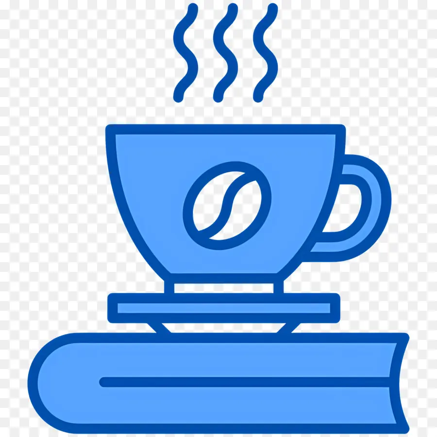 Libro Y Cafe，Taza De Café Azul PNG