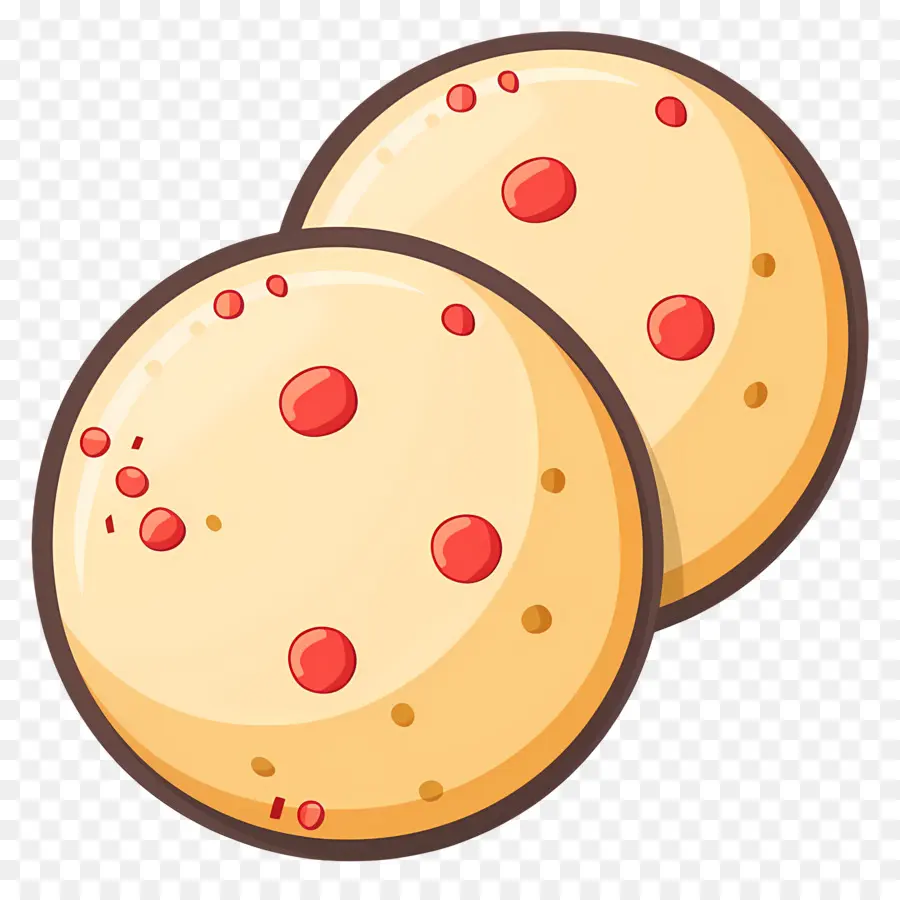 Galletas，Galletas Con Puntos Rojos PNG