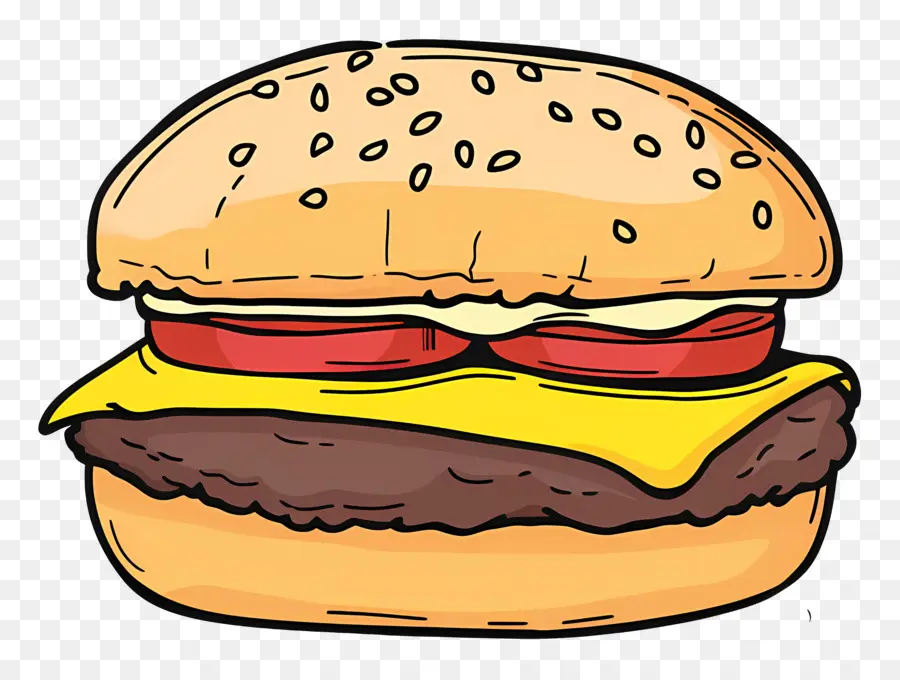 Hamburguesa Animada，Hamburguesa Con Queso PNG