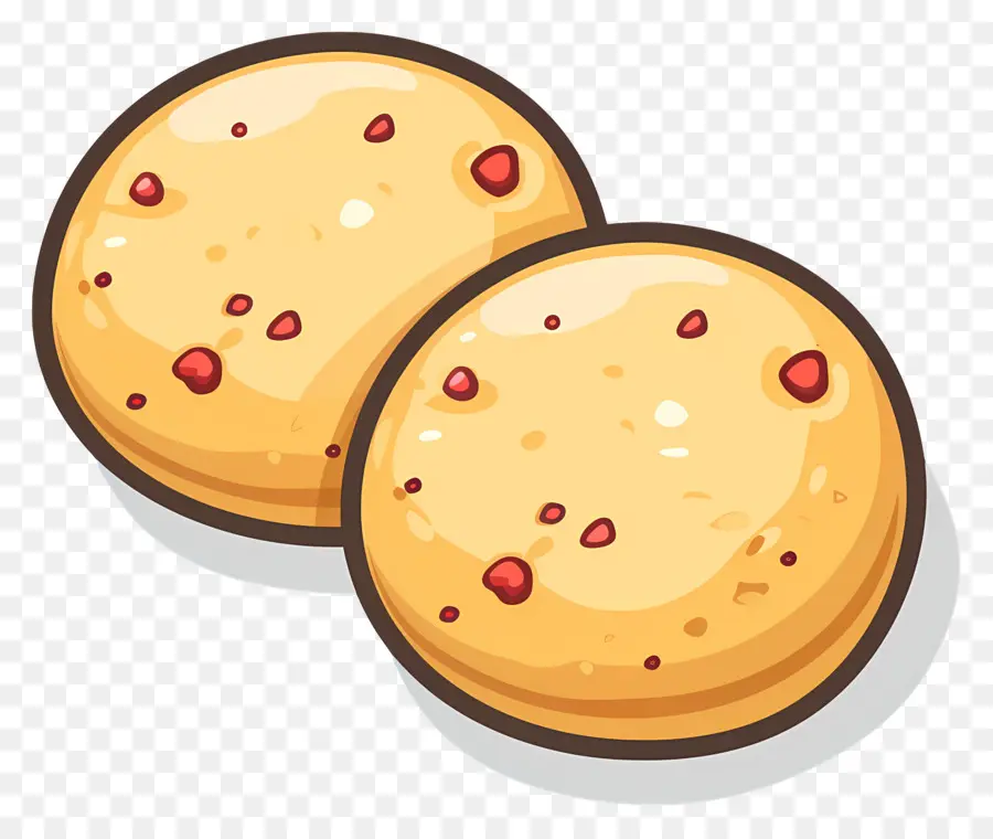 Galletas，Galletas Con Puntos Rojos PNG