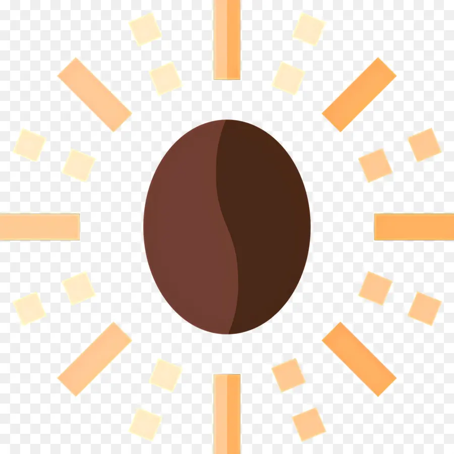 Semilla De Cafe，Grano De Café Con Rayos PNG