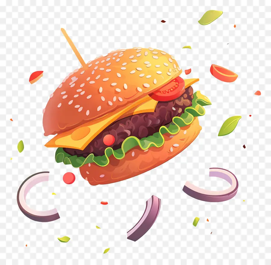 Hamburguesa Animada，Hamburguesa PNG