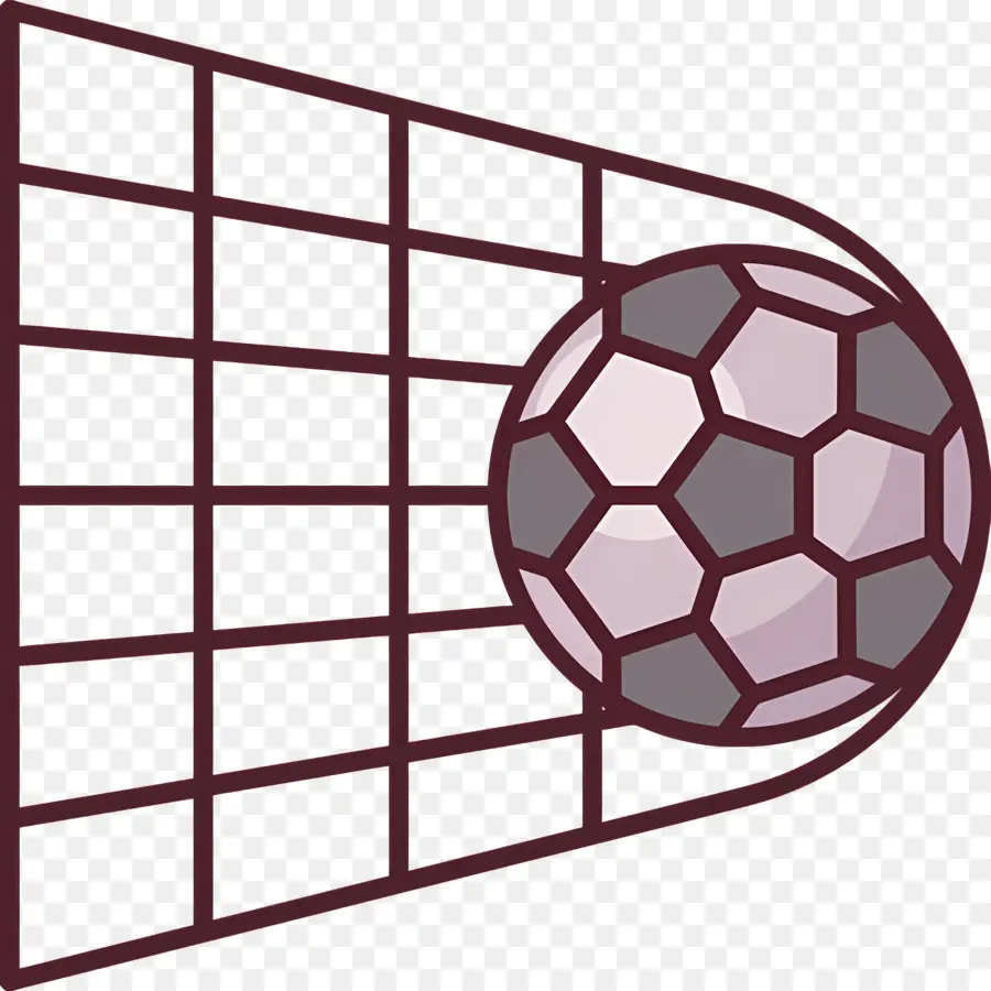 Portería De Futbol，Balón De Fútbol En Red PNG